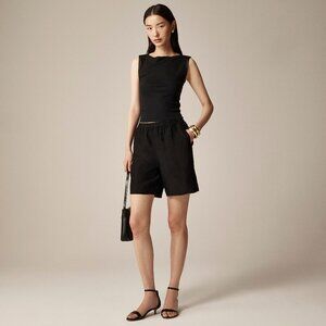 NWT J.Crew 7" Stratus short in textured satin